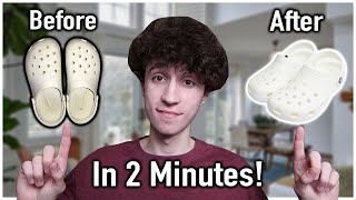 How to Clean Crocs in 2 Minutes [upl. by Enilarak306]