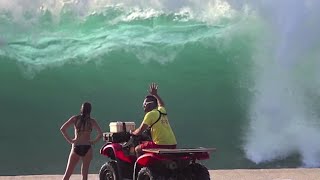 Pipeline Rescues North Shore Lifeguards [upl. by Nanreh45]