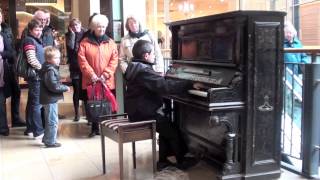 11 year old George plays Liszt on a Street Piano [upl. by Eel]