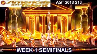 Zurcaroh Acrobatic Group A SHOW STOPPER amp INCREDIBLE Semifinals 1 Americas Got Talent 2018 AGT [upl. by Anwahsit121]