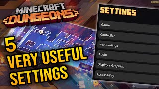 5 VERY Useful Settings in Minecraft Dungeons That You Should Make Sure You Are Using [upl. by Gonzalo911]