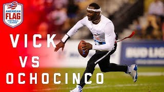 Flag Football Highlights Semifinals Game 2 Ochocinco takes on Michael Vick  NFL [upl. by Enylorac]