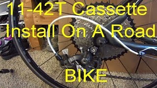 Installing an 1142t Cassette on a Road Bike [upl. by Auhesoj]