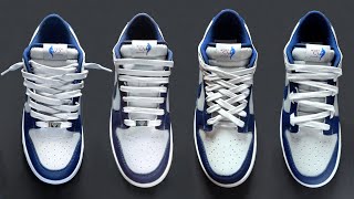 4 WAYS HOW TO LACE NIKE DUNK 1 LOW  Laces Styles [upl. by Elorac981]