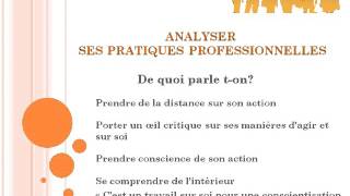 analyser ses pratiques professionnelles [upl. by Eedya111]