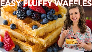 Easy Waffle Recipe  How to Make Homemade Waffles [upl. by Syned583]