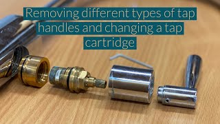 Removing different types of tap handles  How to Replace ceramic cartridge valve Tap Magician [upl. by Ainig701]