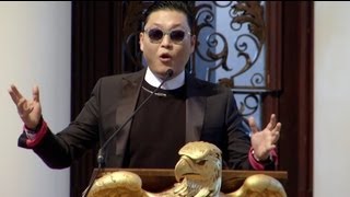 quotGangnam Stylequot Singer PSY Visits Harvard [upl. by Haral]