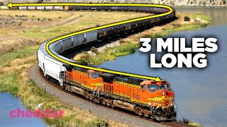 Why Freight Trains Keep Getting Longer  Cheddar Explains [upl. by Tanhya951]