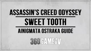 Assassins Creed Odyssey Sweet Tooth Ainigmata Ostraka Location  Solution Arkadia [upl. by Eitsyrk821]