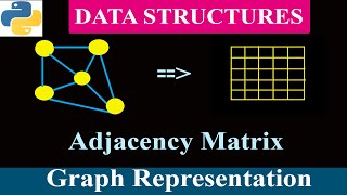 Graph Representation  Adjacency Matrix  Data Structure  Python Tutorials [upl. by Jojo]