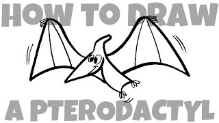 How to Draw a Pterodactyl [upl. by Matless]