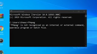 Fixed  ffmpeg is not recognised as an internal or external command operable program or batch file [upl. by Vandervelde]