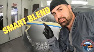 Car Painting HOW TO Blend Basecoat and Clearcoat [upl. by Hiltner]