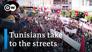 What are Tunisians protesting against  DW News [upl. by Aym]