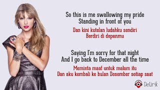 Back To December  Taylor Swift Lyrics video dan terjemahan [upl. by Erialc]