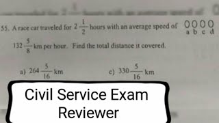 Civil Service Exam Reviewer Find the Distance [upl. by Dennison]