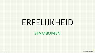 Erfelijkheid  stambomen [upl. by Sacul]