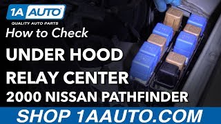 How to Check Under Hood Relay Center 9604 Nissan Pathfinder [upl. by Jain]