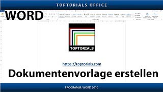 Dokumentenvorlage in Word erstellen [upl. by Ellenod943]