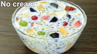 Easy Sago dessert  Fruit Dessert Recipe [upl. by Gardol]