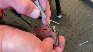 How To Disassemble and Reassemble A Flat Ad Cigarette Lighter to Clear The Flint Tube From The Top [upl. by Animaj]