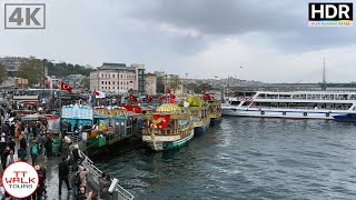 Eminonu amp Sirkeci Walking Tour Istanbul  4K HDR [upl. by Nataline]