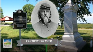 Friedrich Hecker marker amp monument Summerfield Illinois [upl. by Annadiane]