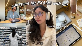 STUDY VLOG 📓 PRODUCTIVE amp REALISTIC days preparing for EXAMS long study days self care amp new nails [upl. by Gamin]