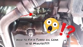 How to fix a Turbo Oil Return Line Leak [upl. by Gifferd962]