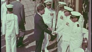 President Kennedy Visits the Coast Guard Barque Eagle [upl. by Lyrred]