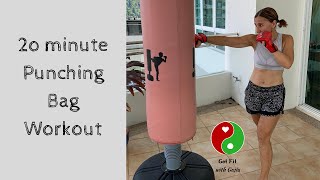 20 Minute Punching Bag Workout For A Total Body Workout [upl. by Onitsirc147]