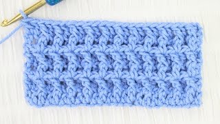 Waffle Stitch Crochet Tutorial [upl. by Atikkin]