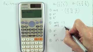 Matrix calculations using the Casio fx991ES PLUS calculator [upl. by Nylitak]