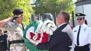 Ceremonia de incineración y reposición de Bandera Monumental en el Poder Judicial del Estado [upl. by Nnylyahs]