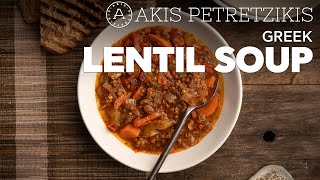 Greek Lentil Soup  Akis Petretzikis [upl. by Loris192]