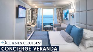 Oceania Sirena  Concierge Veranda Suite Full Walkthrough Tour amp Review  4K [upl. by Airemat985]