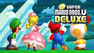 New Super Mario Bros U Deluxe  Full Game 100 Walkthrough [upl. by Etnoek]