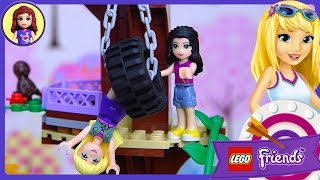 Lego Friends Adventure Camp Tree House Set Build Review Play  Kids Toys [upl. by Kushner511]