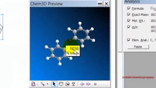 ChemDraw tutorial 16 show chemical structure in 3D preview [upl. by Crary]