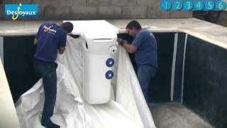 6  Swimming Pool Construction  Liner Installation Desjoyaux Pools [upl. by Ubald140]