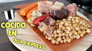 COCIDO MADRILEÑO  RECETA FÁCIL EN OLLA EXPRESS [upl. by Jenei]