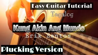 KUNG AKIN ANG MUNDO  ERIK SANTOS  GUITAR TUTORIAL  PLUCKING VERSION [upl. by Karame]