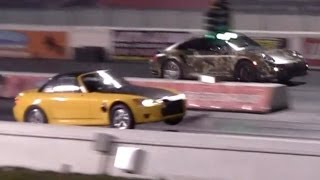 Honda S2000 runs 803  177 MPH vs Porsche 911 Turbo S  1003  1357 MPH Drag Racing 14 Mile [upl. by Arika]