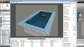 AutoCAD Swimming Pool Water Effect [upl. by Hardy]