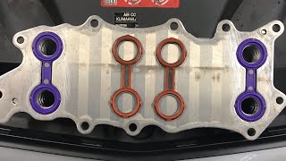 Mercedes Oil Leak V6 Diesel OM642 Oil Cooler Seals [upl. by Enelez]