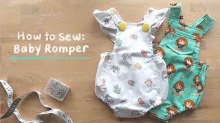 DIY Baby Romper with patterns amp measurements [upl. by Hterrag280]