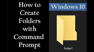 How to Create a folder using Command Prompt on Windows 10 and 11 [upl. by Burley]