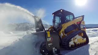 Cat® High Flow SR321 Snow Blower at Work [upl. by Berger]