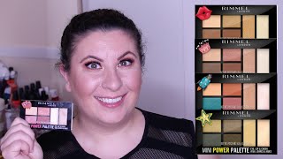 NEW RIMMEL MINI POWER PALETTE REVIEW  TRYON amp FIRST IMPRESSIONS [upl. by Bendick606]